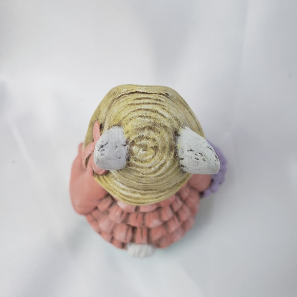 Easter Bunnies Set of Two Green Pink Rabbits - Picture 7 of 8